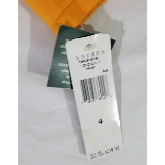 Lauren Ralph Lauren Hibiscus Linen Blazer Jacket Womens 4 Orange Mango New $210 - Picture 6 of 8